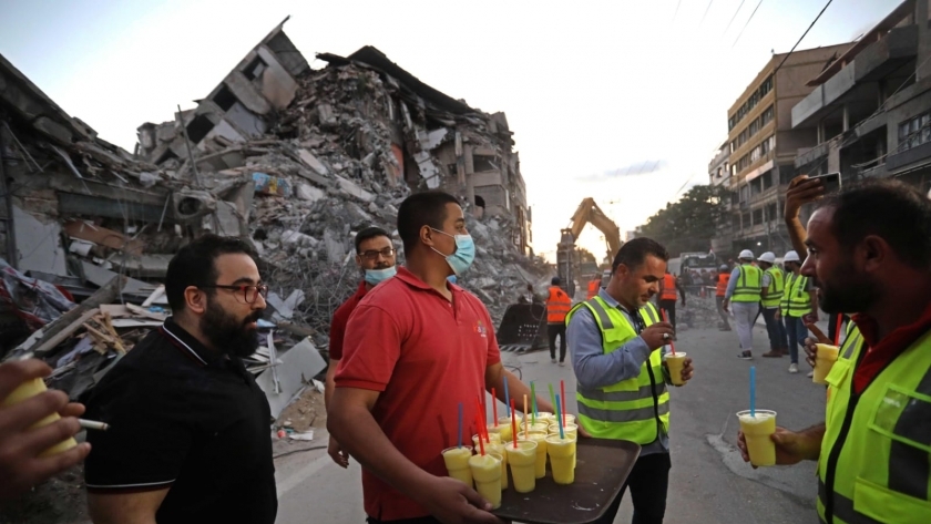 استقبال العمال المصريين في غزة