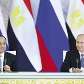 «السيسى» و«بوتين» فى مؤتمر صحفى أمس الأول