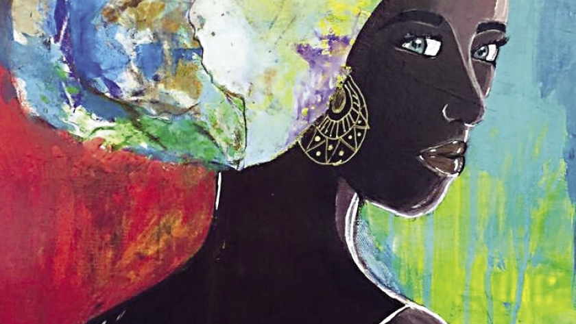 لوحة من معرض «أفريقيا بعيون مصرية وسودانية»