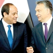 السيسي مع رئيس الوزراء المجري فيكتور أوربان