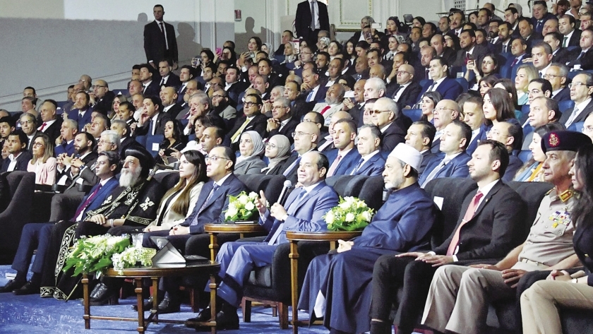 الرئيس عبدالفتاح السيسى خلال مشاركته في مؤتمر «حكاية وطن»