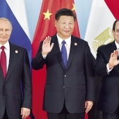«السيسى» والرئيسان الصينى والروسى فى صورة تذكارية على هامش «بريكس» «أ.ف.ب»