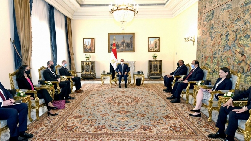 الرئيس عبدالفتاح السيسي خلال استقباله مستشار الأمن القومي الأمريكي