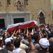 جانب من جنازة الشهيد خليفة حسن علي في بني سويف