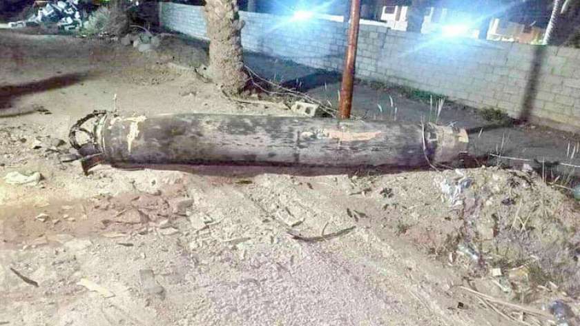 أحد الصواريخ بعد إسقاطه فى إسرائيل