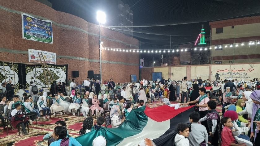علم فلسطين يزين الحفل