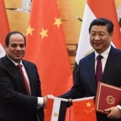 الرئيس عبد الفتاح السيسي خلال لقاء مع الرئيس الصيني