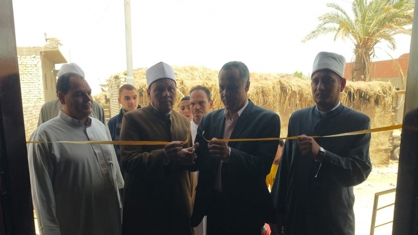 افتتاح مسجد عزبة المقاول بعد تجديده في قرية بهبشين ببني سويف