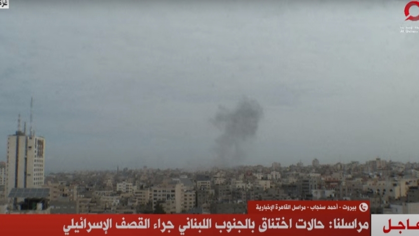 مشهد من القصف الإسرائيلي على جنوب لبنان