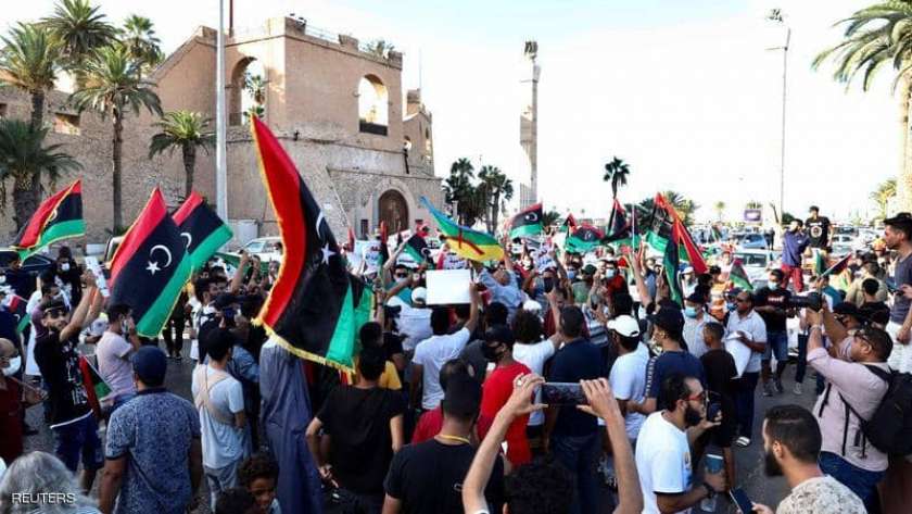أحد مشاهد الاحتجاجات في العاصمة الليبية "طرابلس"