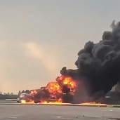 حادث احتراق طائرة "سوخوي سوبرجيت 100" التابعة لشركة "إيرفلوت" الروسية