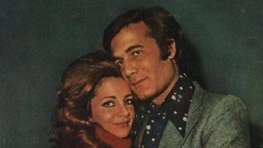محمود ياسين وزوجته الفنانة شهيرة