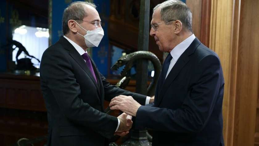 وزير الخارجية الروسي والأردني خلال لقائهما اليوم