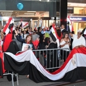 الجالية المصرية بأمريكا تحتفل بوصول «السيسى» إلى نيويورك
