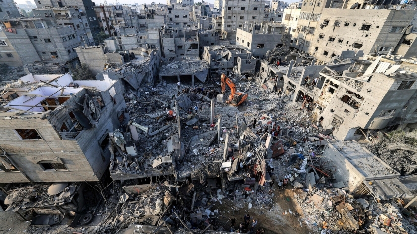 آثار القصف الإسرائيلى على منازل قطاع غزة