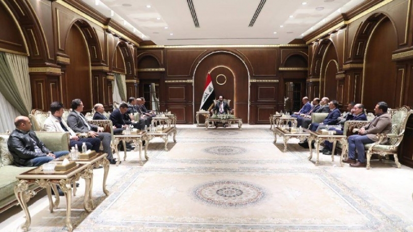 لقاء رئيس البرلمان العراقي بالوفد الإعلامي المصري