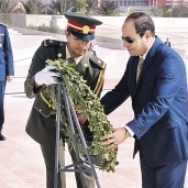 الرئيس عبدالفتاح السيسى خلال زيارته «واحة الكرامة» الإماراتية أمس