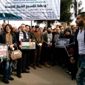 جانب من مسيرة طلاب جامعة عين شمس