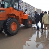 شفط مياه الامطار بشوارع بلطيم