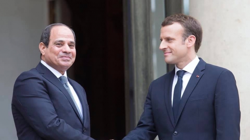 الرئيس السيسي والرئيس الفرنسي