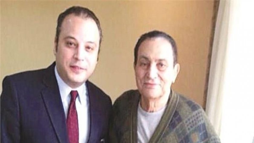 الرئيس الأسبق مبارك مع تامر عبدالمنعم