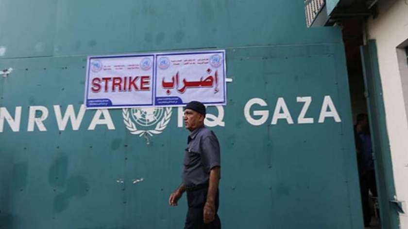المقر الرئيسي للأونروا في غزة مغلق نتيجة الإضراب