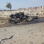 بالصور| آثار انفجار السيارة المفخخة في مدينة نصر