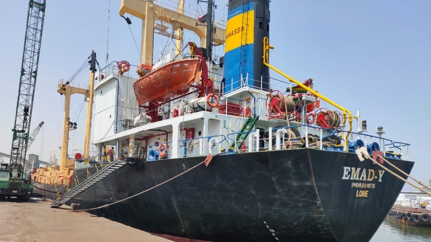 تدفق السلع وبضائع الأغذية والمواد البترولية علي ميناء الإسكندرية