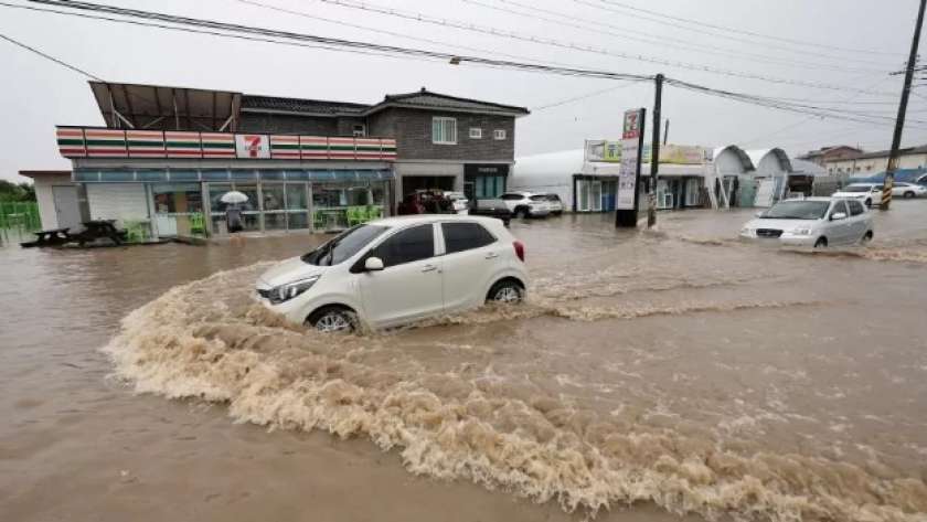 آثار فيضانات كوريا الجنوبية-صورة أرشيفية