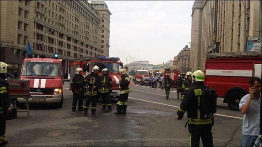 حريق في مترو موسكو
