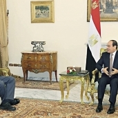 الرئيس السيسى خلال استقباله رئيس البنك الدولى أمس