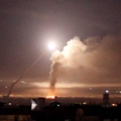صورة للضربة الجوية الإسرائيلية على مدينة دمشق السورية