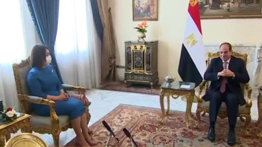 الرئيس عبد الفتاح السيسي و وزيرة الخارجية الليبية