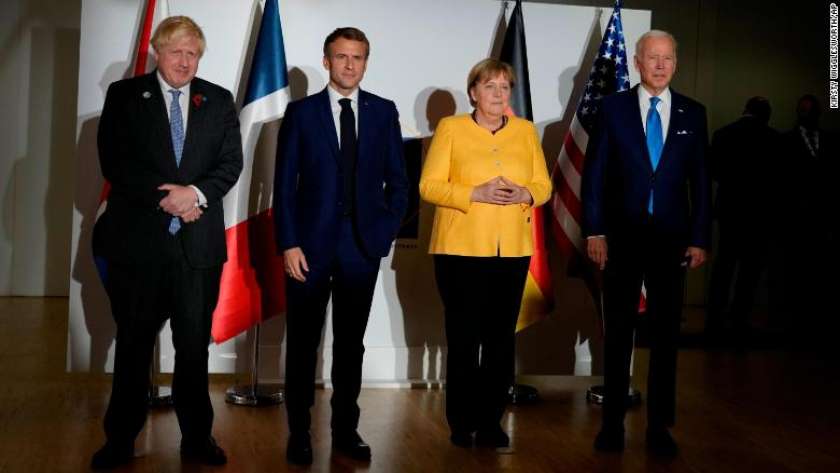 قادة الولايات المتحدة وألمانيا وفرنسا وبريطانيا