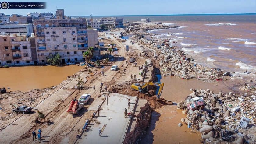 تأثير العاصفة دانيال على مدينة درنة الليبية