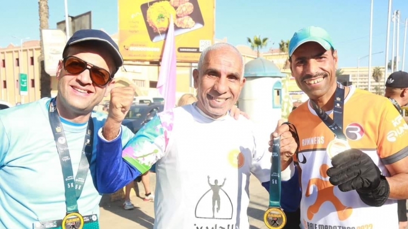 الفائزين بماراثون الجري في كفر الشيخ