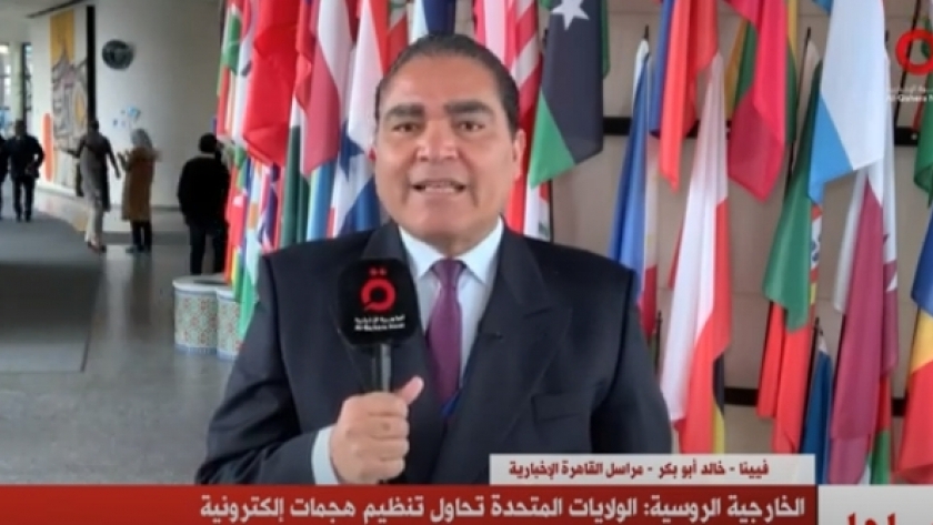 خالد أبو بكر مراسل قناة «القاهرة الإخبارية»
