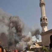 جانب من التفجير بالمسجد