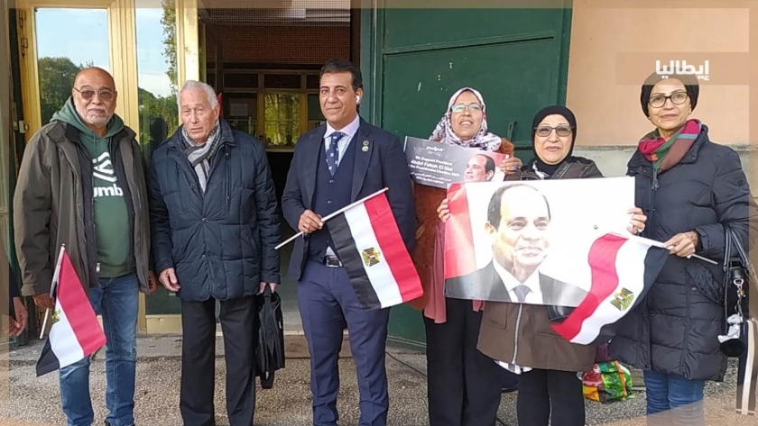توافد المصريين بإيطاليا للتصويت في الانتخابات الرئاسية
