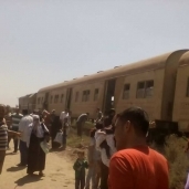 خروج قطار "دسوق - دمنهور" عن القضبان في البحيرة