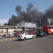 صورة لحريق محطة مصر