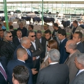 وزيرا التضامن الاجتماعي والنقل خلال تفقدهم مزرعة مصر الخير للإنتاج الحيواني بالخارجة