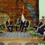 الرئيس السيسى خلال لقائه أمس رئيس وزراء المجر والوفد المرافق له