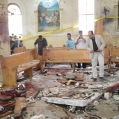 جانب من حطام كنيسة مصرية تعرضت لعملية إرهابية- أرشيفية