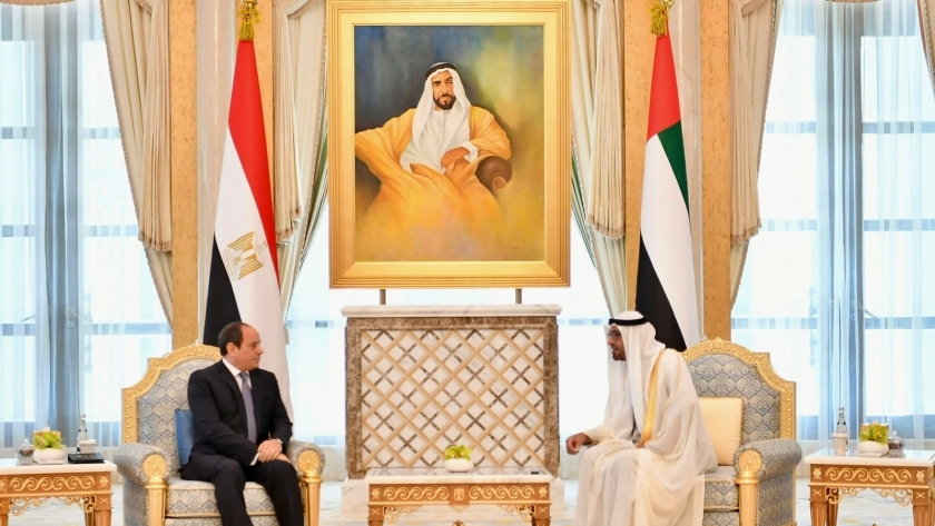 الرئيس عبدالفتاح السيسي خلال زيارته للإمارات اليوم