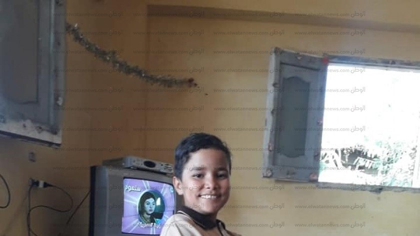 الطفل محمد المعزاوى الذى لقى مصرعه ضحية الكهرباء بكفر  الشيخ