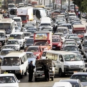 أزمة المواصلات في شوارع القاهرة -صورة أشريفية
