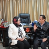 طارق علام مع الدكتورة فادية عبدالجواد