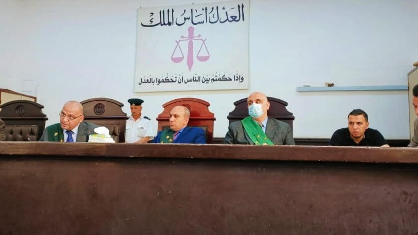 هيئة محكمة جنايات الفيوم برئاسة المستشار إيهاب جمال عبد الحكيم