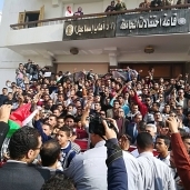 بالصور| تظاهرة حاشدة بجامعة بني سويف: "القدس عربية"